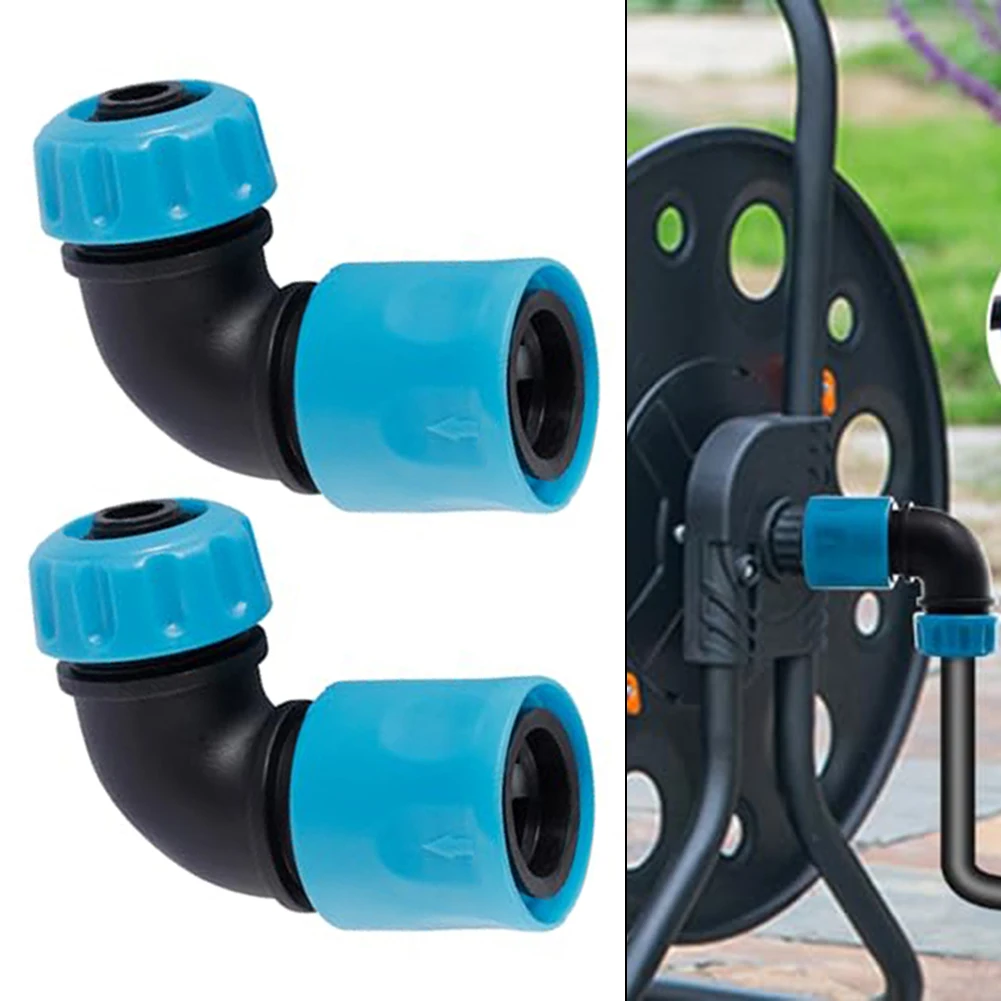 2 Pcs Elbow Quick Connectors For Garden Irrigation & Car Wash 1/2(12.5mm) Hose Watering & Irrigation Garden Water Timers