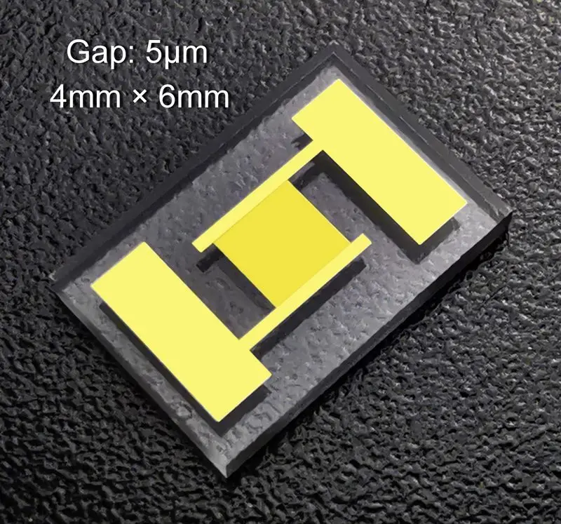 5micron Transparent Interdigital Electrode Quartz Glass Gas Bioelectrochemical Sensor Photoelectric Detection