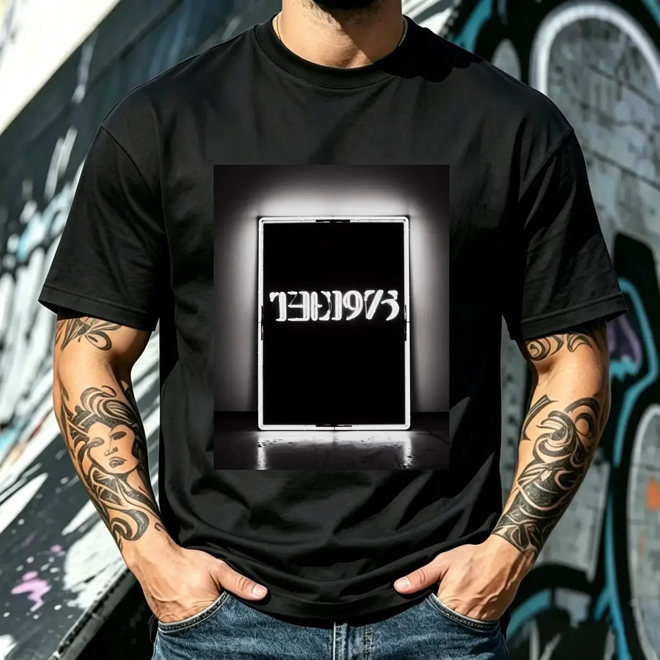 washed T Shirt The 1975 Black Tour A Rock Off Officially Licensed Product Adult Sizes long or short sleeves vintage Washed