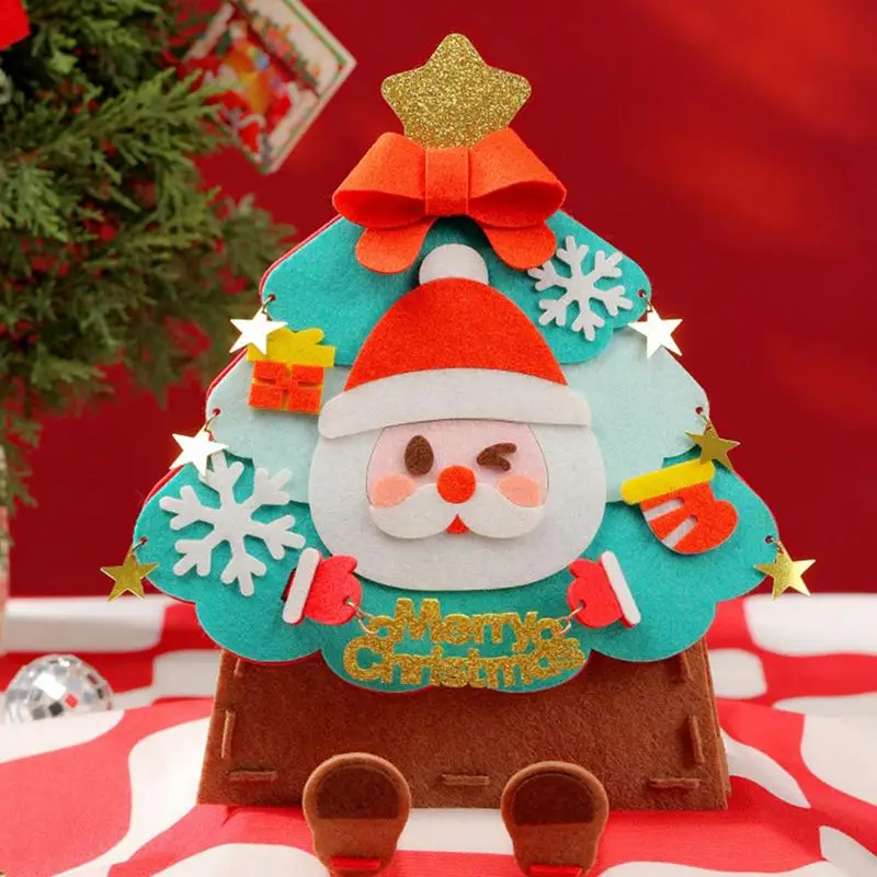 

Children's handmade Christmas decorations material package Christmas storage box for home holiday decoration Children's gifts