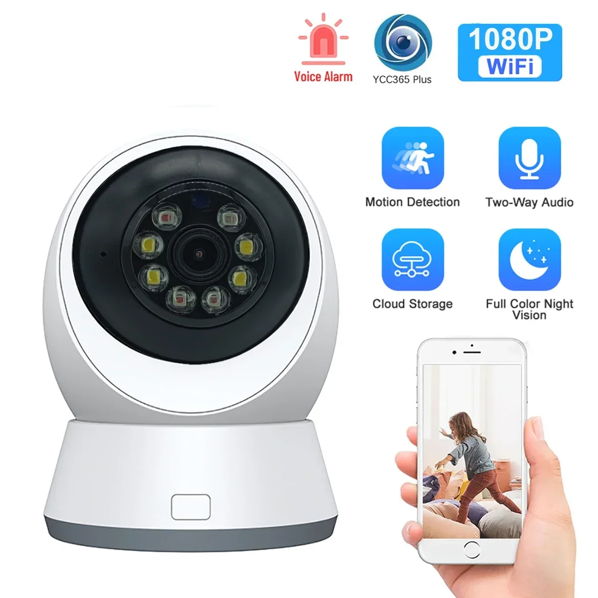 Factory Wifi Camera 1080P Wireless Indoor CCTV Camera  IP Camera