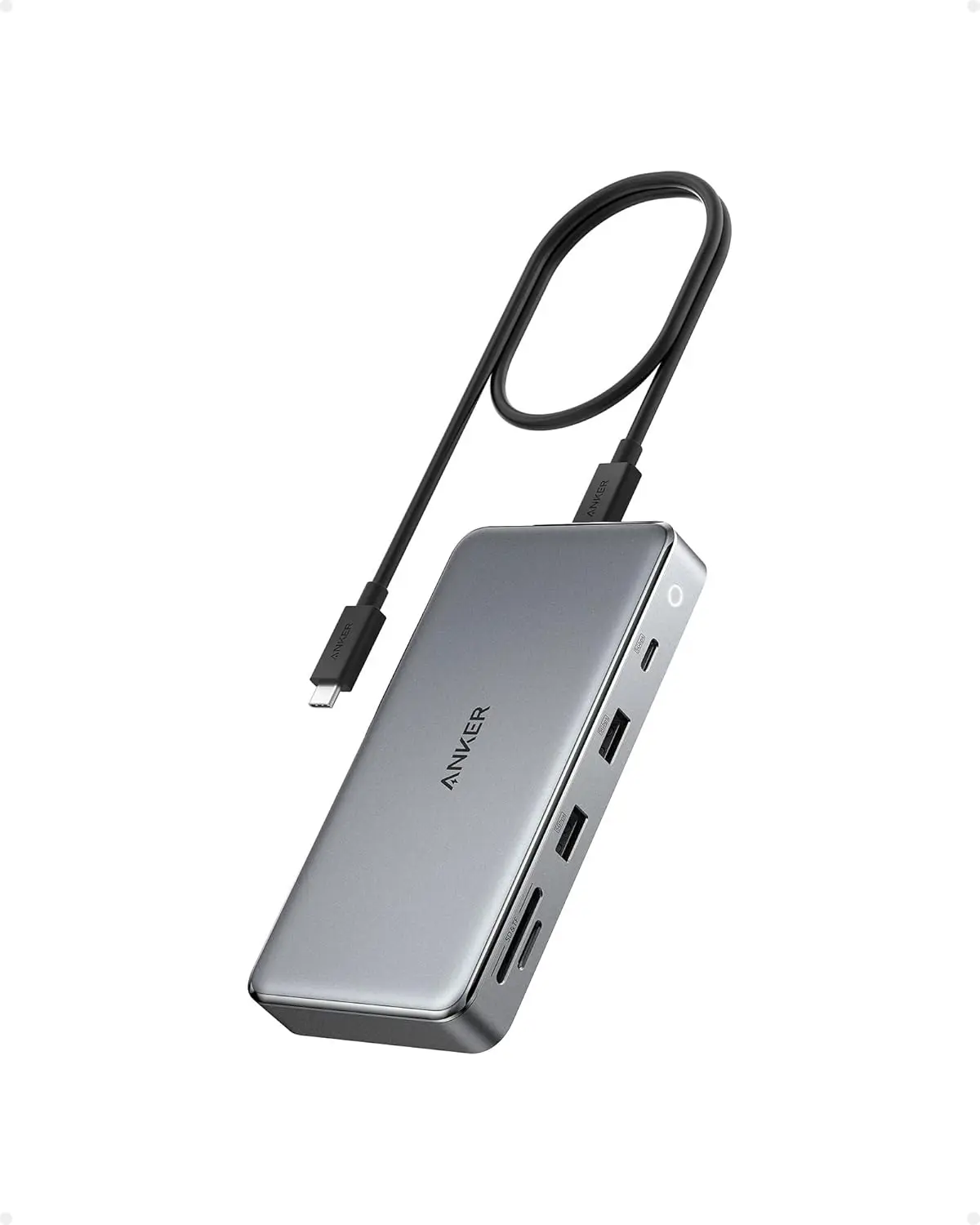 

10-in-1 USB-C Hub with Dual 4K HDMI, 100W PD Charging, 5Gbps Data Ports for Laptops