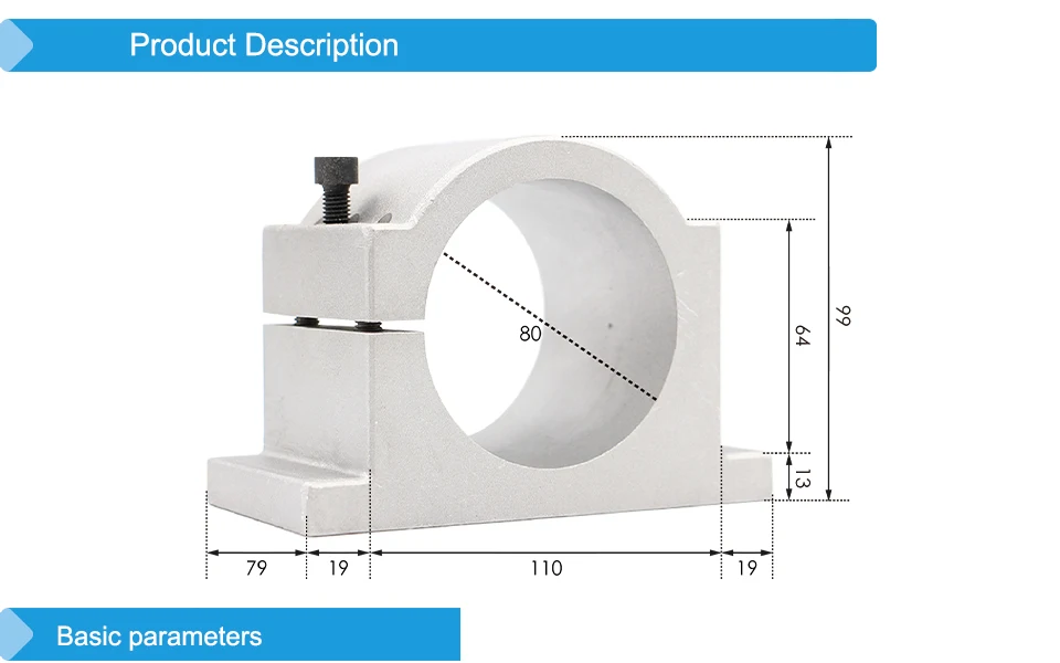 G-Penny 1,5KW ER16 80mm Wassergekühlter Spindel-Kit 0,01mm Rundlauf, 1,5kW VFD-Wechselrichter, 80mm Halterung, 75W Pumpe für CNC-Fräsmaschine – Detail 11