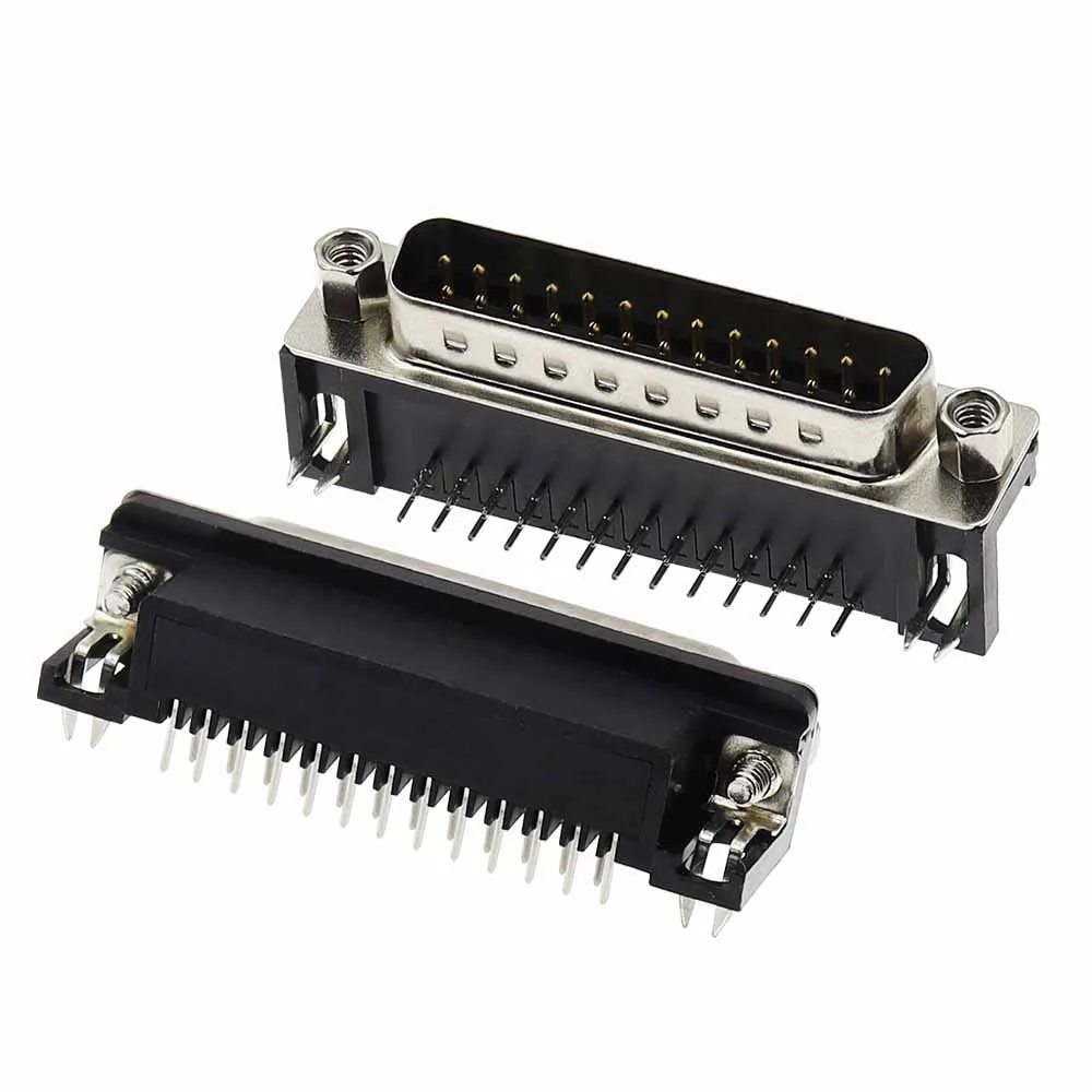 10PCS DR9/15/25/37 DB Male/Female Connector, Solder/PCB Mount, 90-Degree Bent Pins/Serial VGA Socket