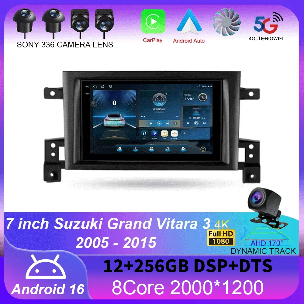 

For Hyundai Santa Fe 3 2013 - 2016 Carplay Auto GPS Car Radio Navigation Multimedia Video Player Stereo BT Android 16 7 inch