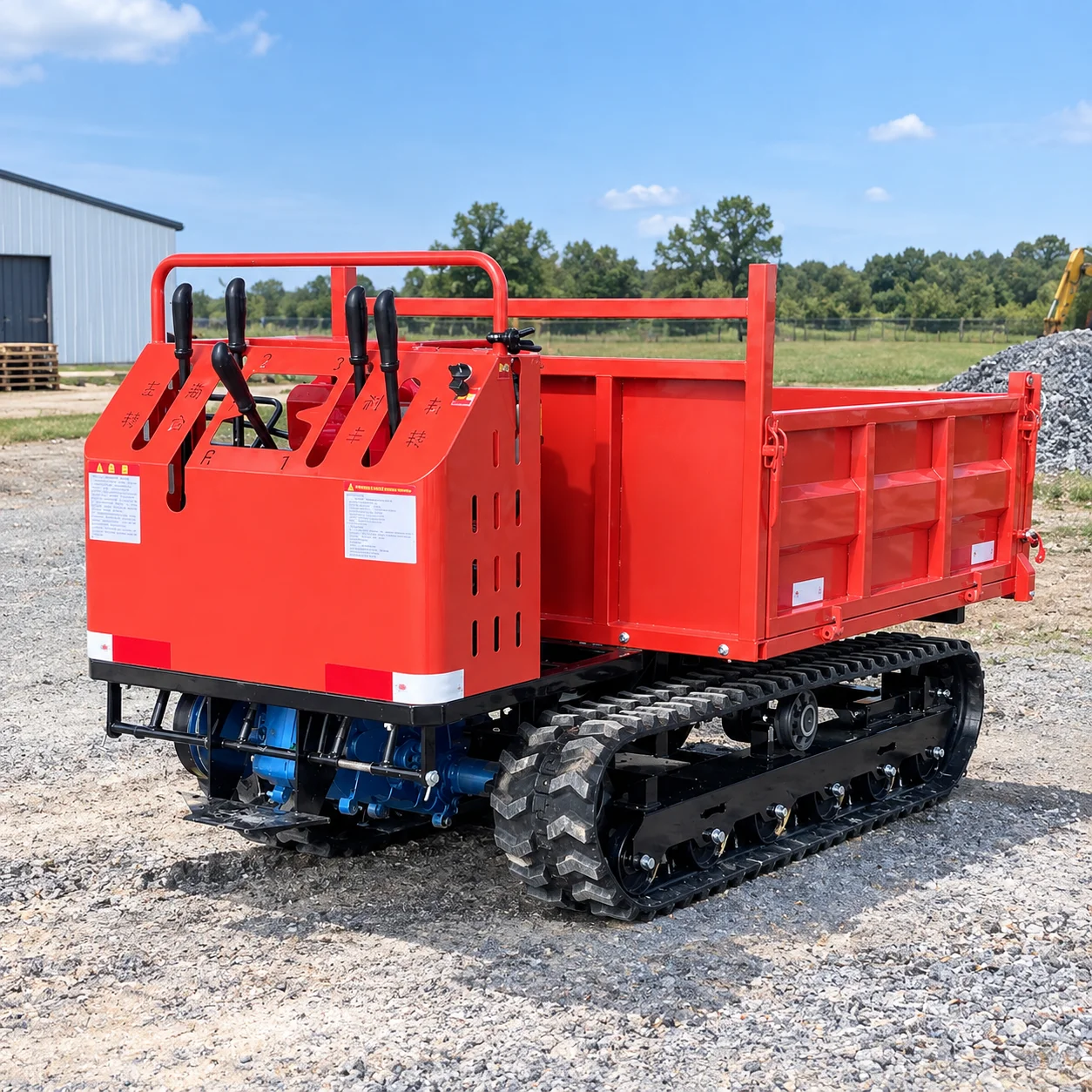 Customized Powerful 2 Ton Crawler Transporter Tracked Dumper Self Dumping Hydraulic Unloading Heavy Duty Construction Use