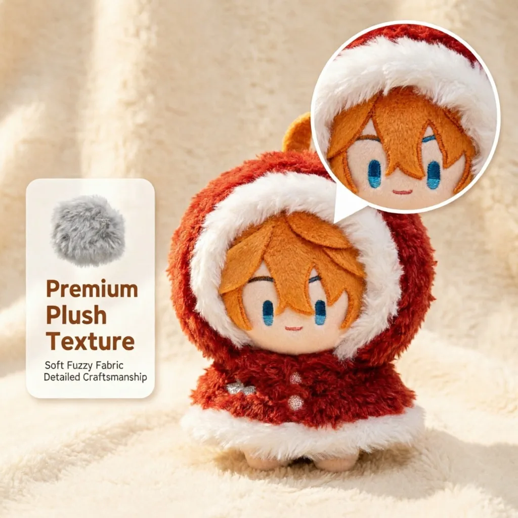 Genshin Impact Zhongli Nahida Skirk Mihoyo Official Products Winter Fun Frolic Series Soft Cute Pendant Key Chain Bag Charm