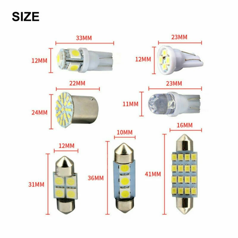 14  orted LED Car Interior Inside Light  e Trunk Map License Plate Lamp Bulb image 2