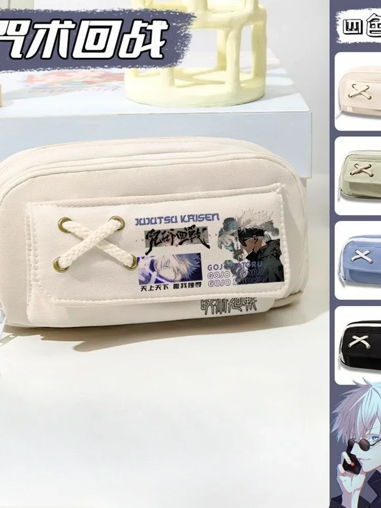 

Anime Jujutsu Kaisen Itadori Yuji Fushiguro Megumi Satoru Gojo Cosplay Pencil Case Multilayer Large Capacity Delicacy Ambitus