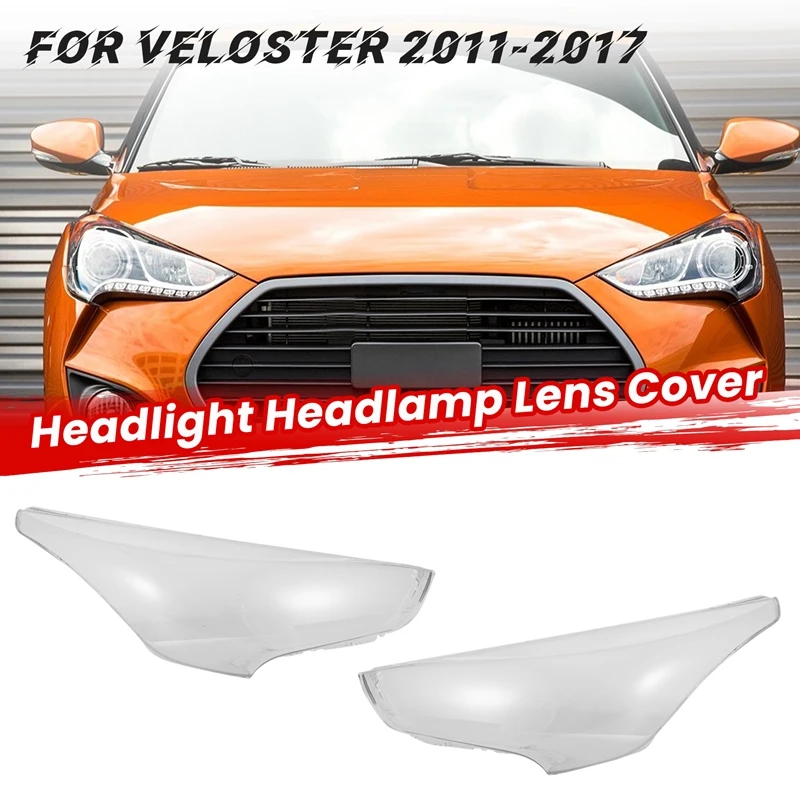 Car Headlight Lens Cover Head Light Lamp Shade Shell Glass Cover For Hyundai Veloster 2011-2017