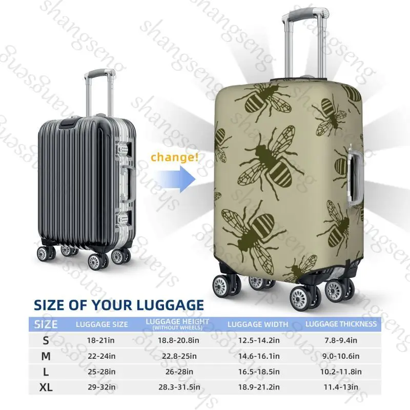 Golden Honey Bee Thicken Luggage Cover Elasticity Trolley dust cover Suitcase Protection Cover Suitcase Case Accessories