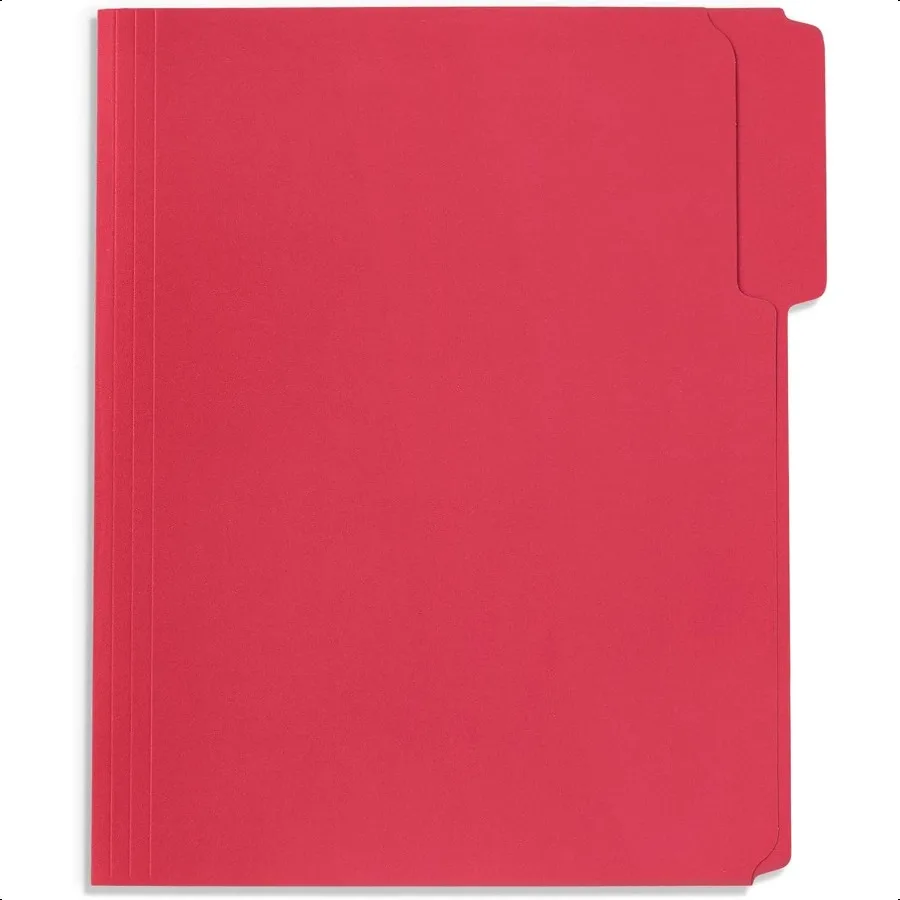 50 مجلد ملفات قفل أحمر 1 3 قطع علامة تبويب معززة متينة 2 شوكات مربوطة مثبتة لتنظيم الملفات الطبية القياسية قانون Cl