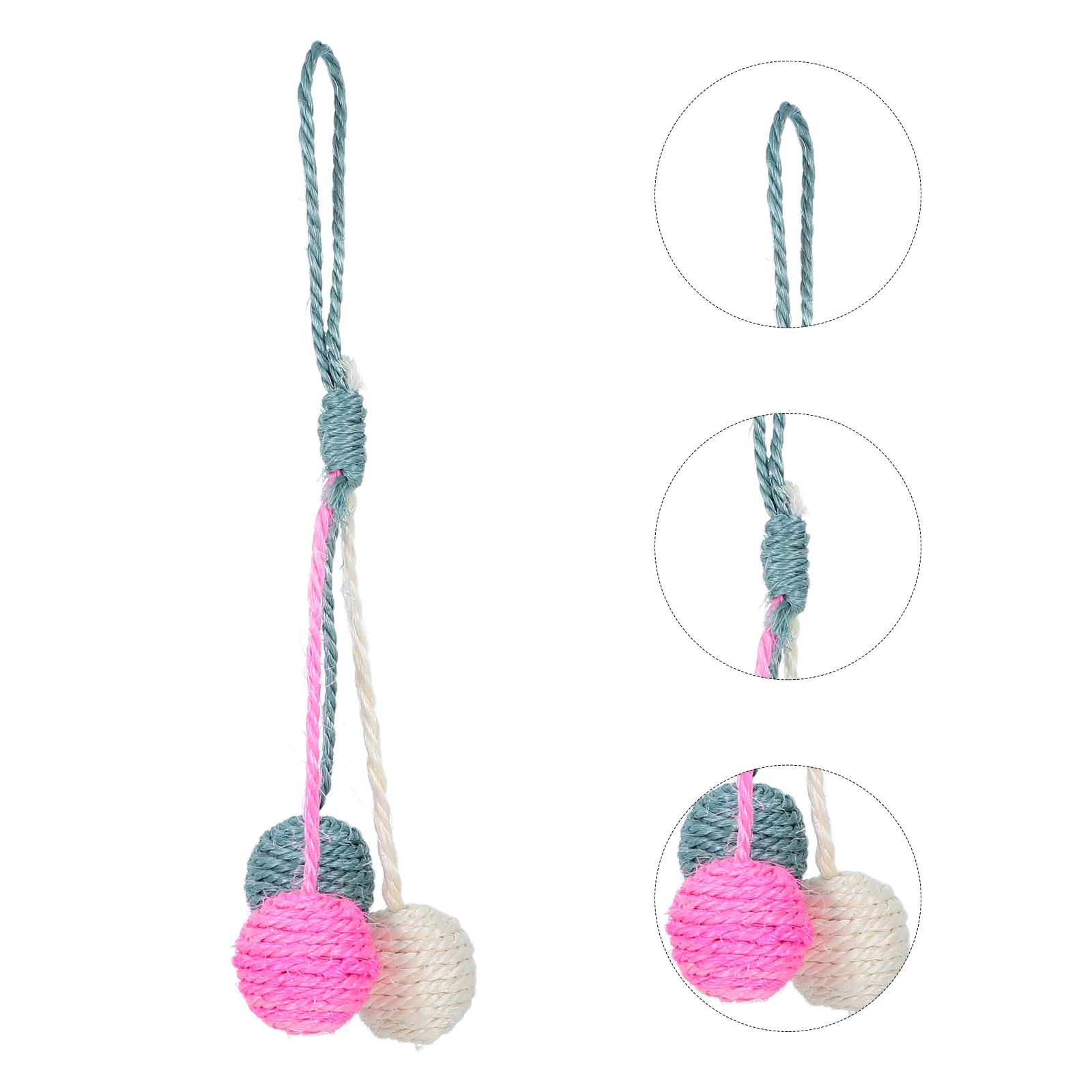 Balle suspendue à gratter, balles de jeu d'intérieur interactives pour chats, colorée, Durable, résistante aux morsures, facile à installer, jouet d'activité pour animaux de compagnie