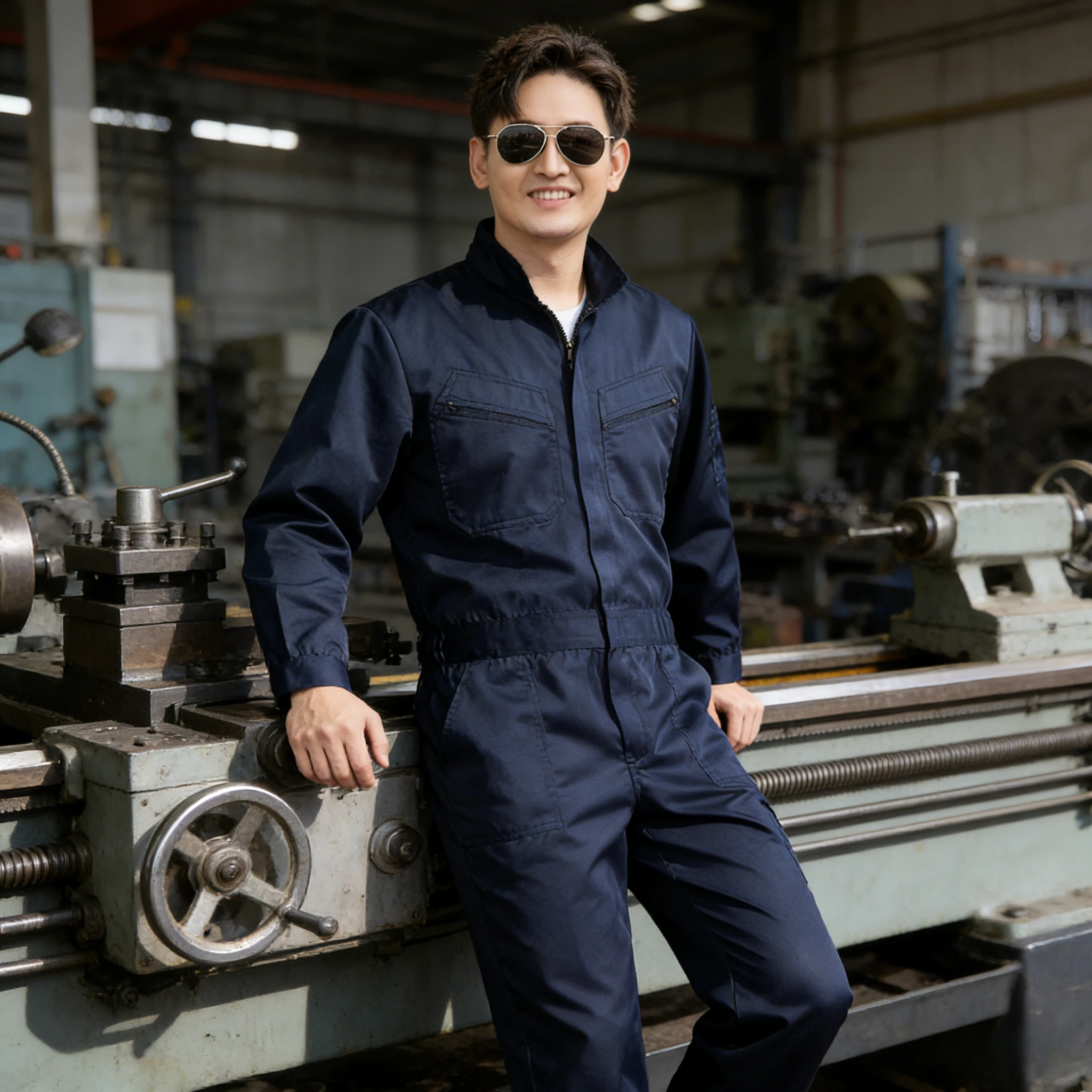 combinaison-de-travail-a-col-montant-de-couleur-unie-pour-le-printemps-et-l'automne-uniforme-de-travail-pour-usine-atelier-mecanicien-reparation-vetements-de-securite-industrielle