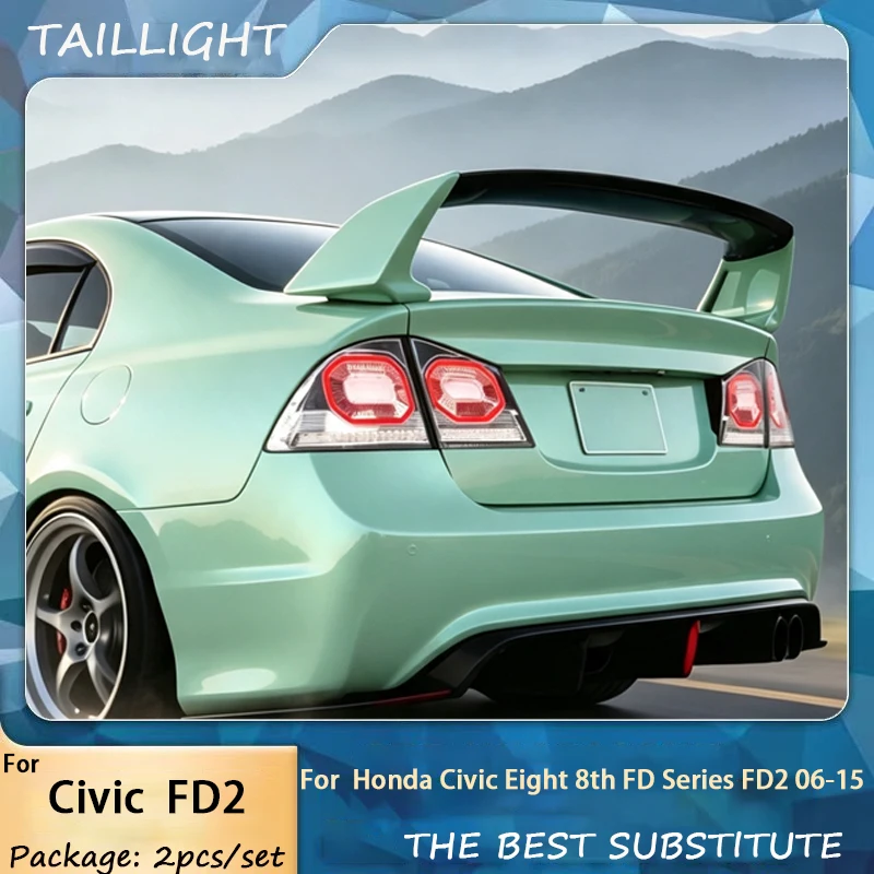 Auto LED Animated Taillight for Honda Civic Eight 8th FD Series FD2 Type R Mugen 2006-2012 12-15 Starry Sky Light Style