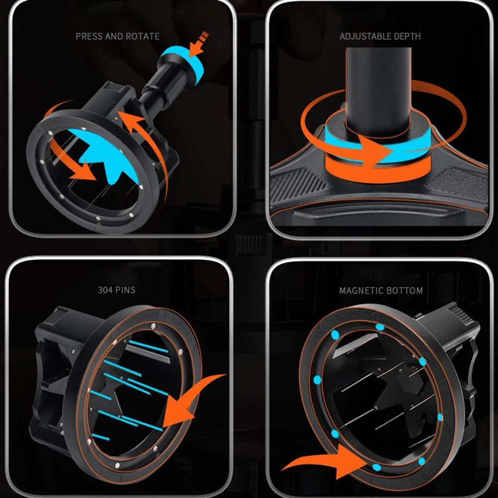 الصحافة الروتاري العبث إبرة 51/53/58 مللي متر المغناطيسي المشتت مسحوق إبرة مسحوق القهوة يكسر بالتساوي القهوة الموزع إبرة #2