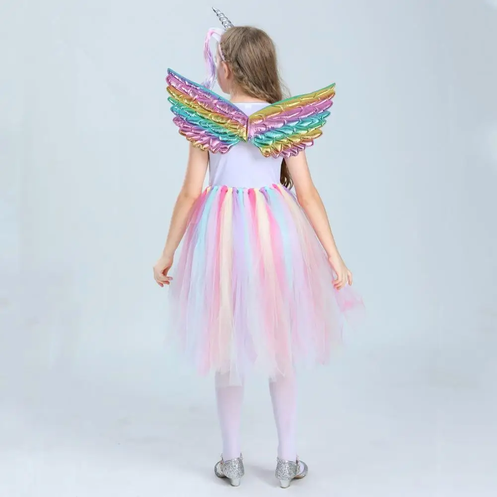 Asas de anjo leves coloridas, princesa olhar suporte para shows de palco, desempenho de Halloween, presente infantil