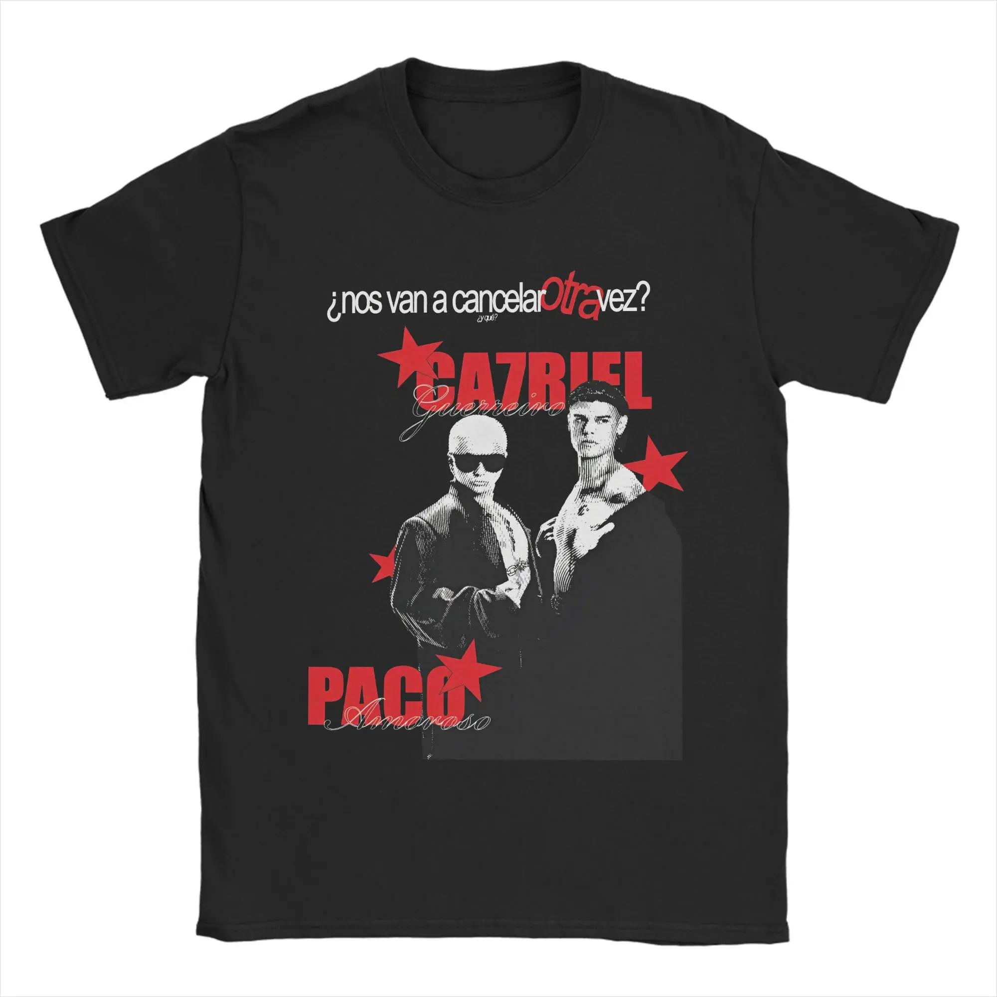 

CA7RIEL & Paco Amoroso Papota Tour Футболки для мужчин Футболка из чистого хлопка для отдыха Футболка с круглым вырезом и коротким рукавом 4XL 5XL Одежда