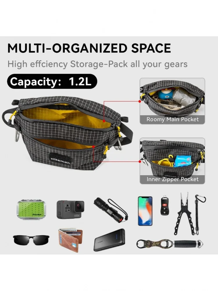 AliExpress NONE Outdoor Chest Bag UHMWPE 1.2L Large Capacity Waterproof Adjustable Lightultra Bag for Camping Hiking Cycling Running Fishing