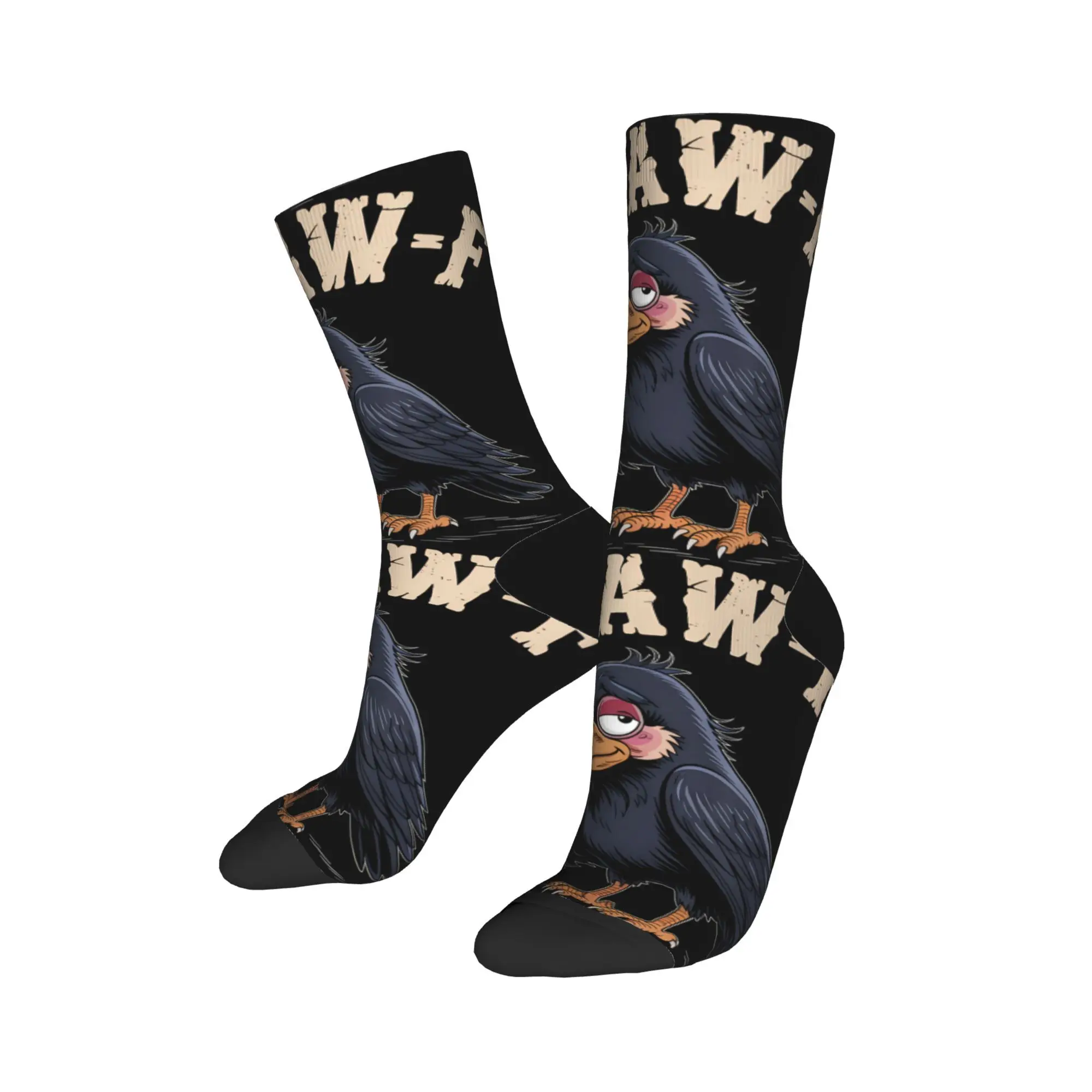 Divertenti calzini FCAWF di pollo F-Caw-F Calze casual da uomo Calzini sportivi da esterno traspiranti Calzini antiscivolo dal design autunnale