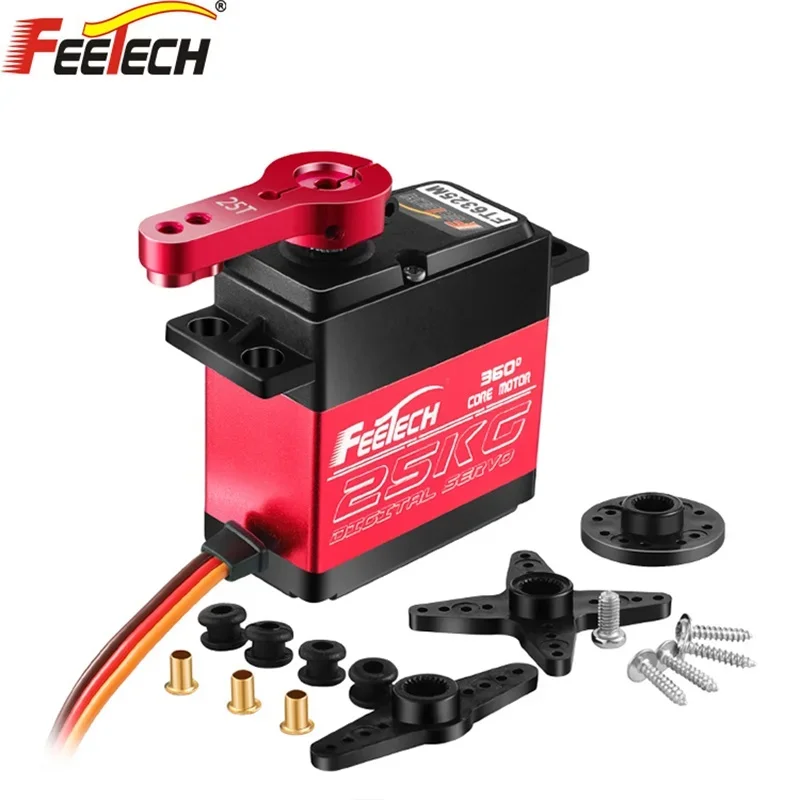 Feetech FT6325M FT6335M Cyfrowe serwo 7,4 V 25 kg. cm 35 kg. cm 360 Grad Magnetische Stahl Getriebe RC Servo Für RC Autos Flugzeug Q