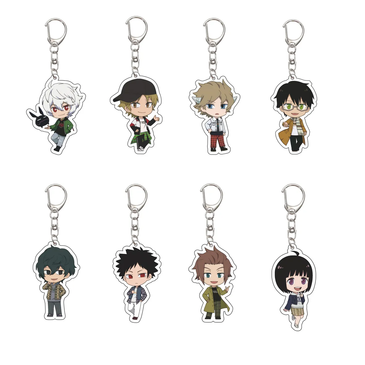 55MM Anime World Trigger Keychain Kuga Yuma/Jin Yuichi Key Chain Acrylic Model Plate Christmas Gifts