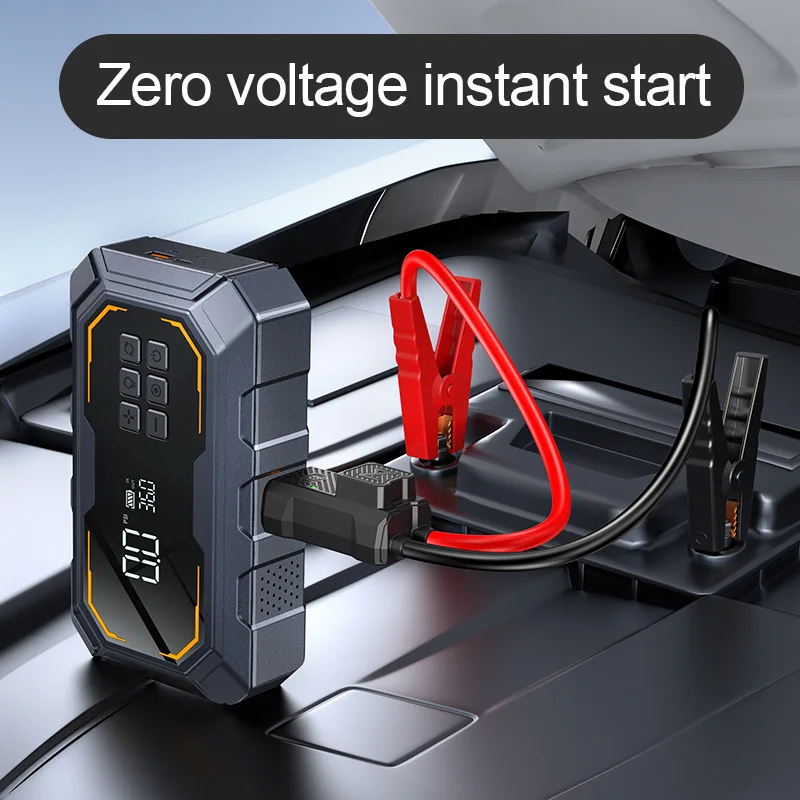 10000mAh Multi-Function Portable Car Jump Starter, Battery Booster with Air Compressor Emergency Power Bank Portable Inflator