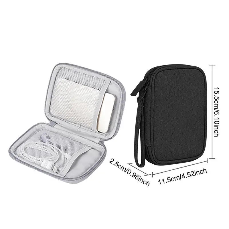 Cable Organizer Bag External Hard Drive Case Portable Waterproof Travel Cable Organizer Bag Pouch Electronic Accessories Carry