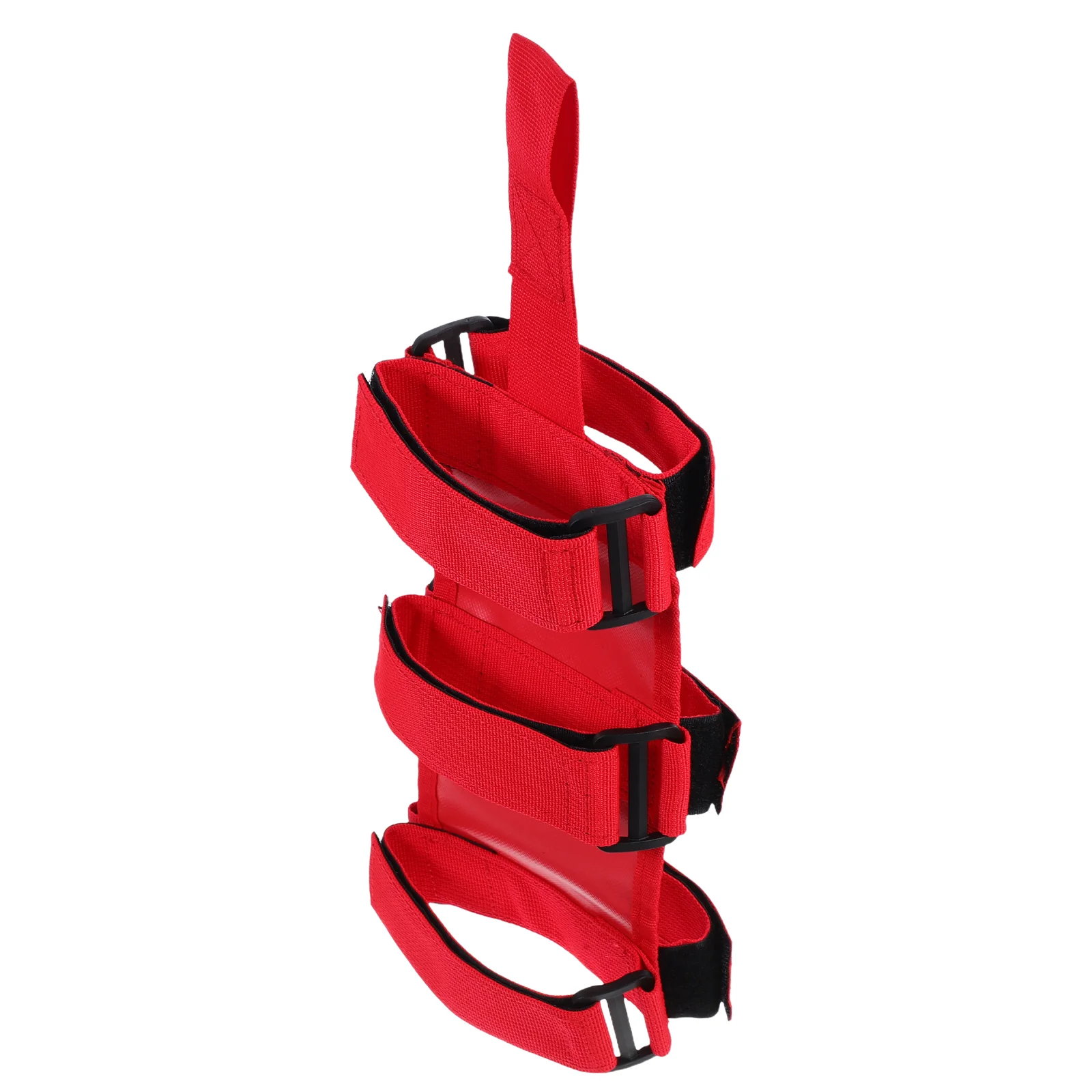 Fire Extinguisher Strap Mounting Universal Red Plastic Fixed Belt Car Accessories