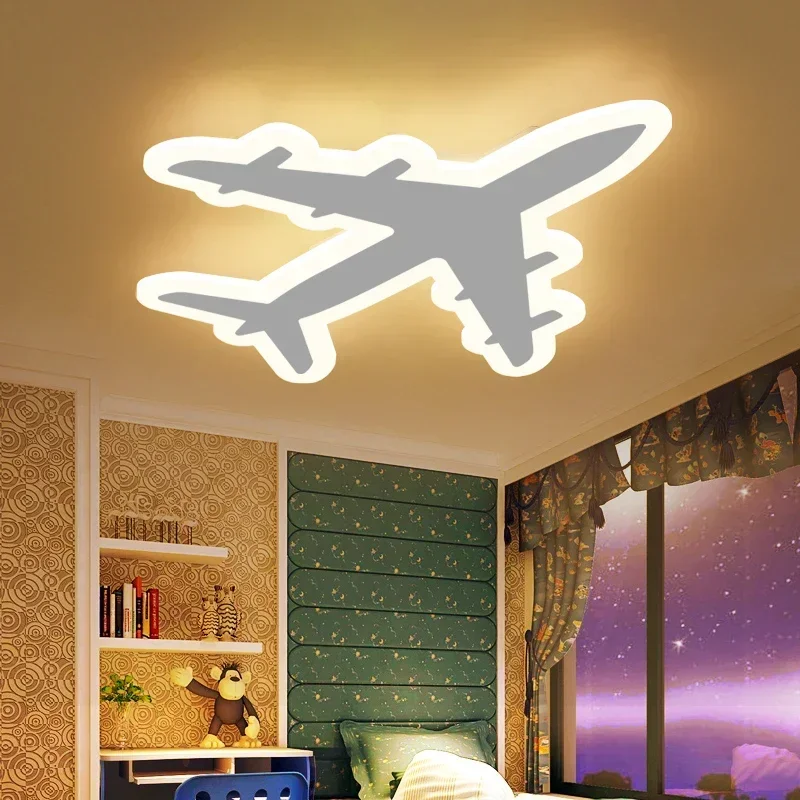 Acrylic Airplane LED Ceiling Light Modern Kids Bedroom Ceiling Lamp Decorative Home Indoor Lighting