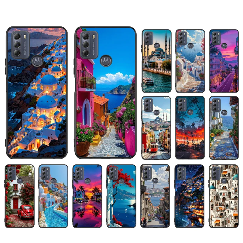 

Phone Case For Moto G85 G55 G05 G14 G75 G31 G50 G10 G20 G30 G60 G13 G32 G84 G54 G53 G72 G24 Power Greece Turkey Italy Scenery
