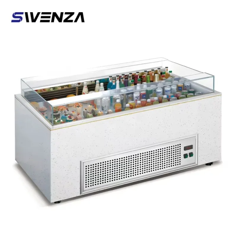 Countertop Open Type Showcase With Transparent Glass Door For Small Shops And Offices