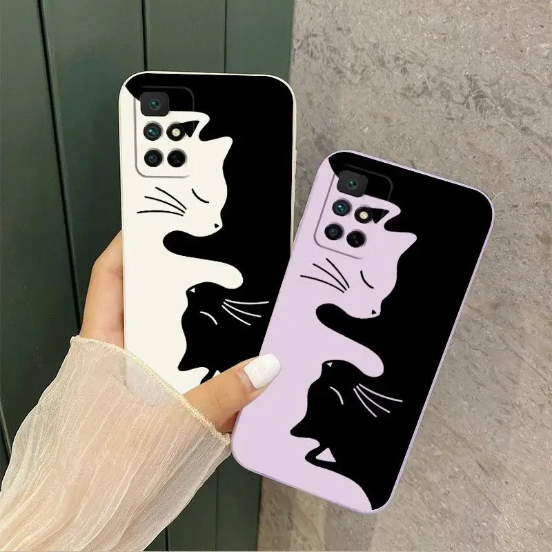 Funda de teléfono de silicona Hug Kitten para Xiaomi Redmi 10 10A 12C 9 10C 9T 9A A1 9C