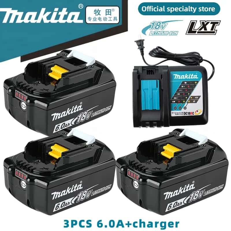 

100% Original Makita 6000mAh new for Makita 18V Battery BL1840 BL1830B BL1850B BL1850 BL1860 BL1815 Replacement Lithium Battery