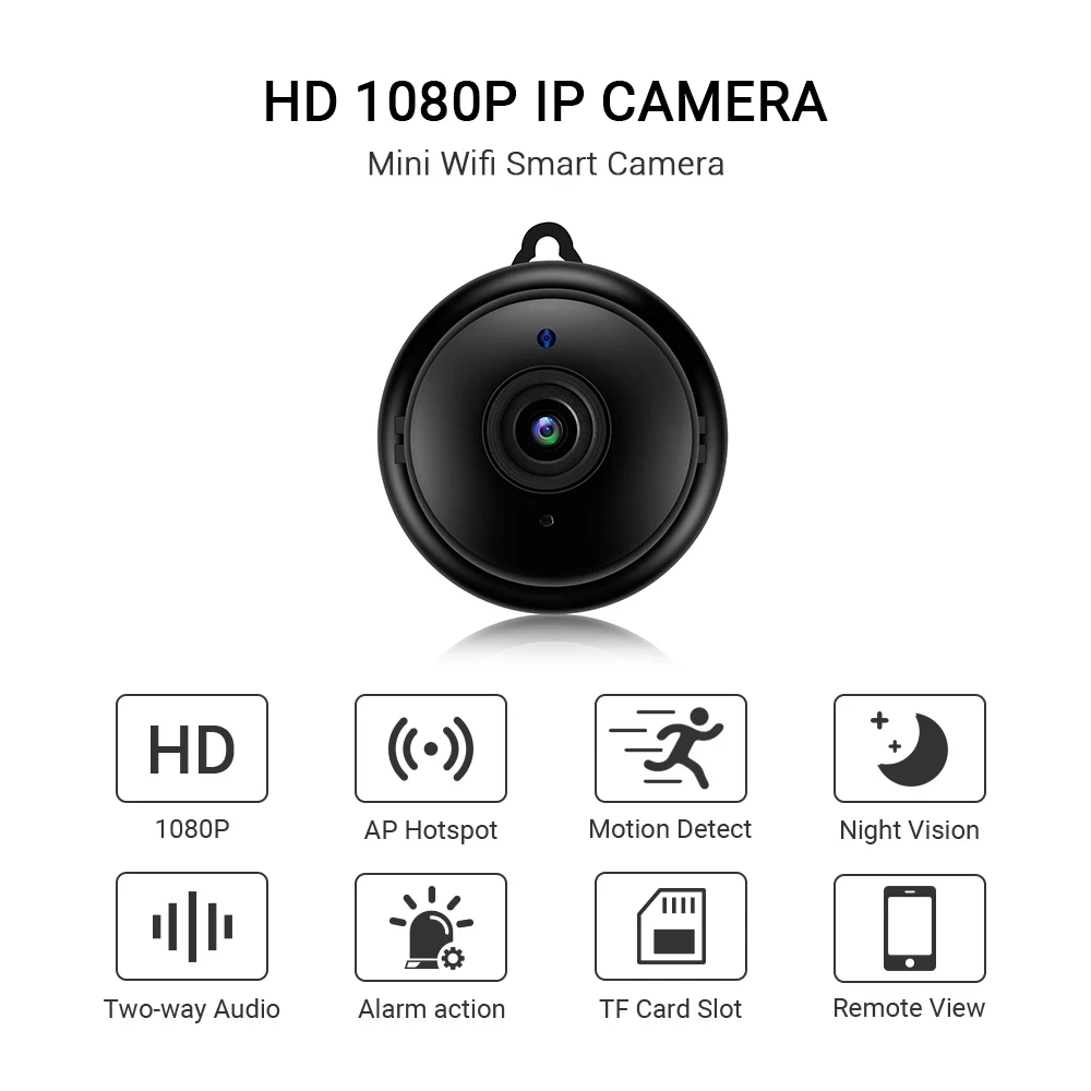 Imagem -02 - Mini Câmera de Vigilância sem Fio Wifi 1080p hd Hook Cam Monitoramento Segurança Monitor de Proteção Vídeo Filmadoras Casa Inteligente