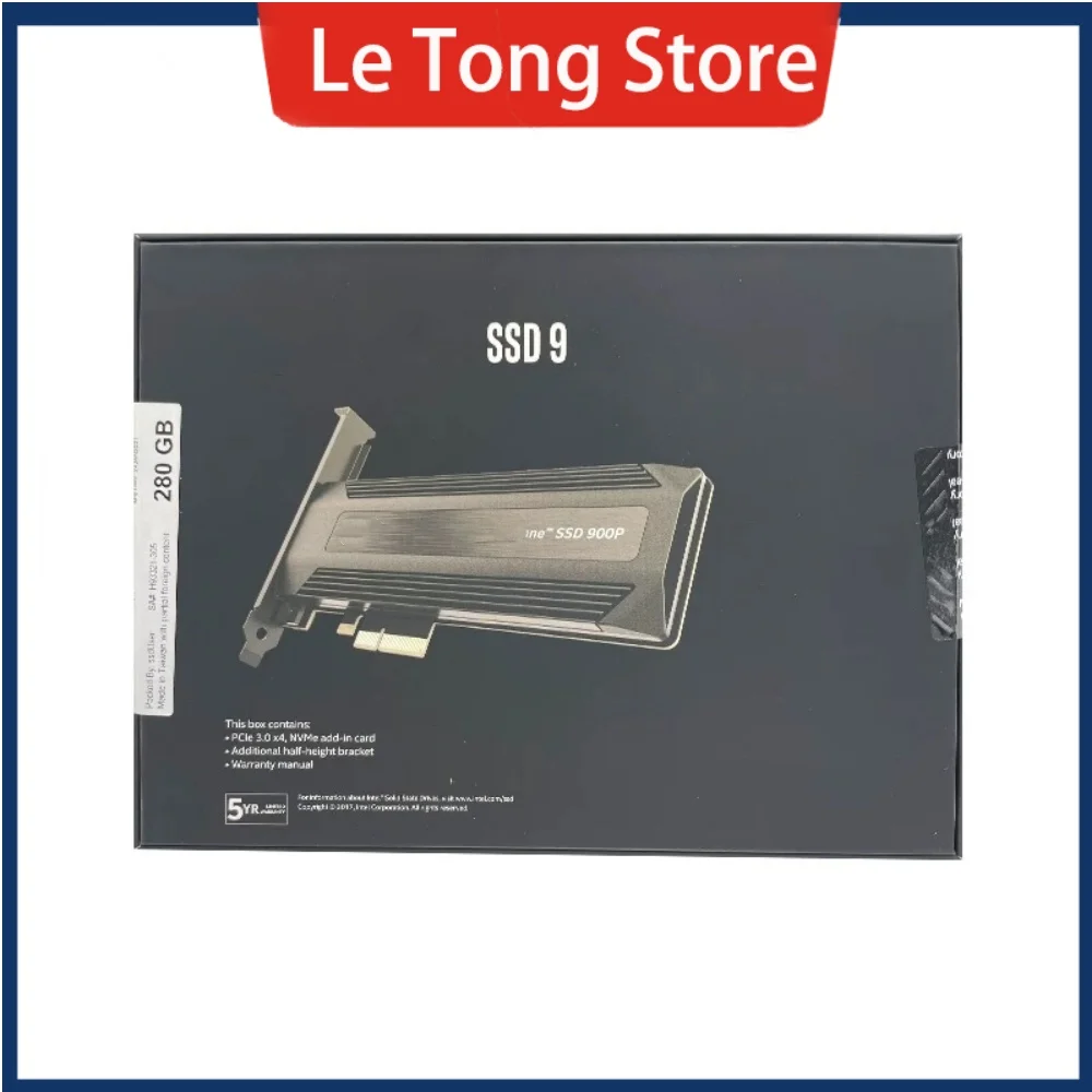 New Original SSD 900P serie 280G 5.11PBW For INTEL Optane SSDPED1D280GAX1 NVMe solid-state drive