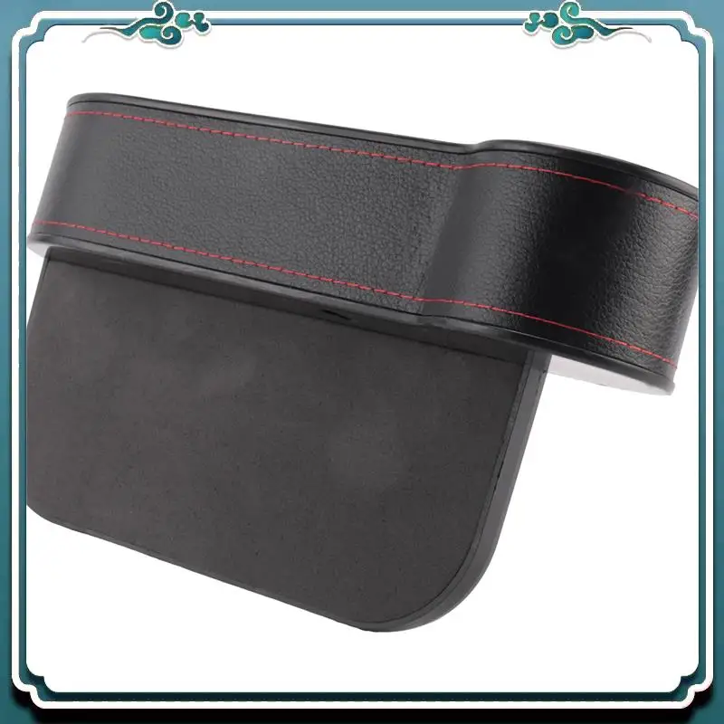 منظم حشو مساحة مقعد السيارة الفاخر، صندوق تخزين المقعد الأمامي للسيارة مع حامل أكواب، صندوق تخزين إضافي لوحدة التحكم في السيارة، قطعتان Dur