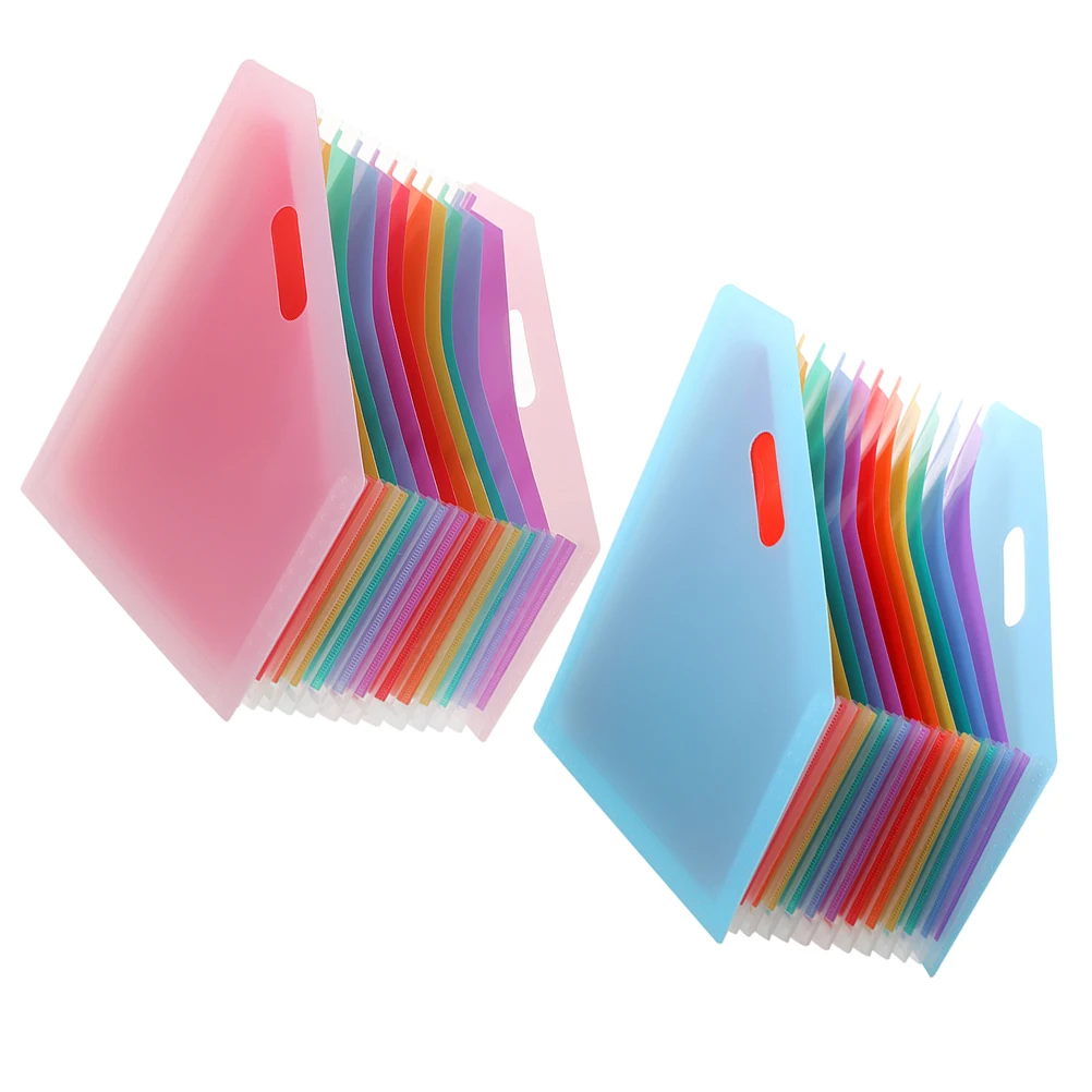 

2 Pcs Folder Accordion File Organizer Organiser Document Office Important Scalable for Desk