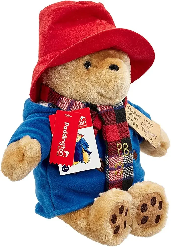 12cm Original Classic Paddington Bear Plush Toy Kawaii Small Bear Portable Handbag Stuffed Dolls High Quality Children Gifts