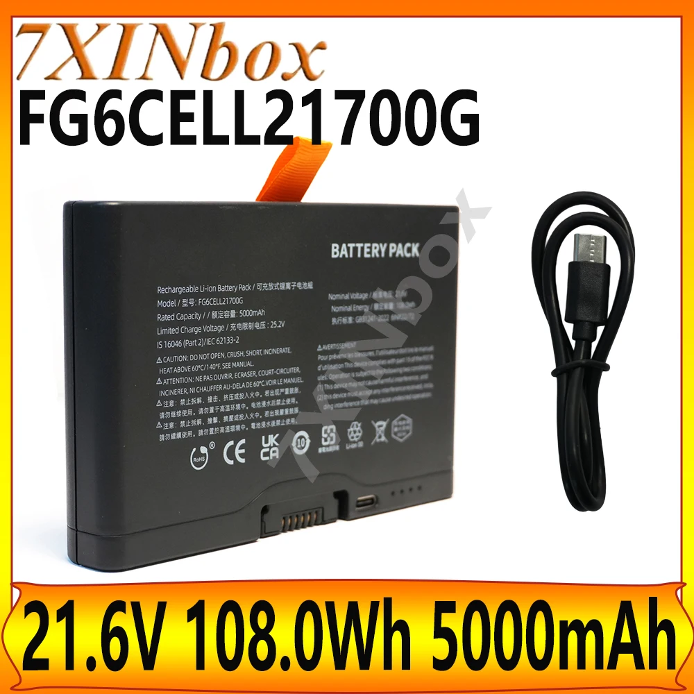 

7XINbox FG6CELL21700G 21.6V 108.0Wh 5000mAh Replacement Battery For JBL PartyBox 520 Portable Bluetooth Speaker with Type-C Port