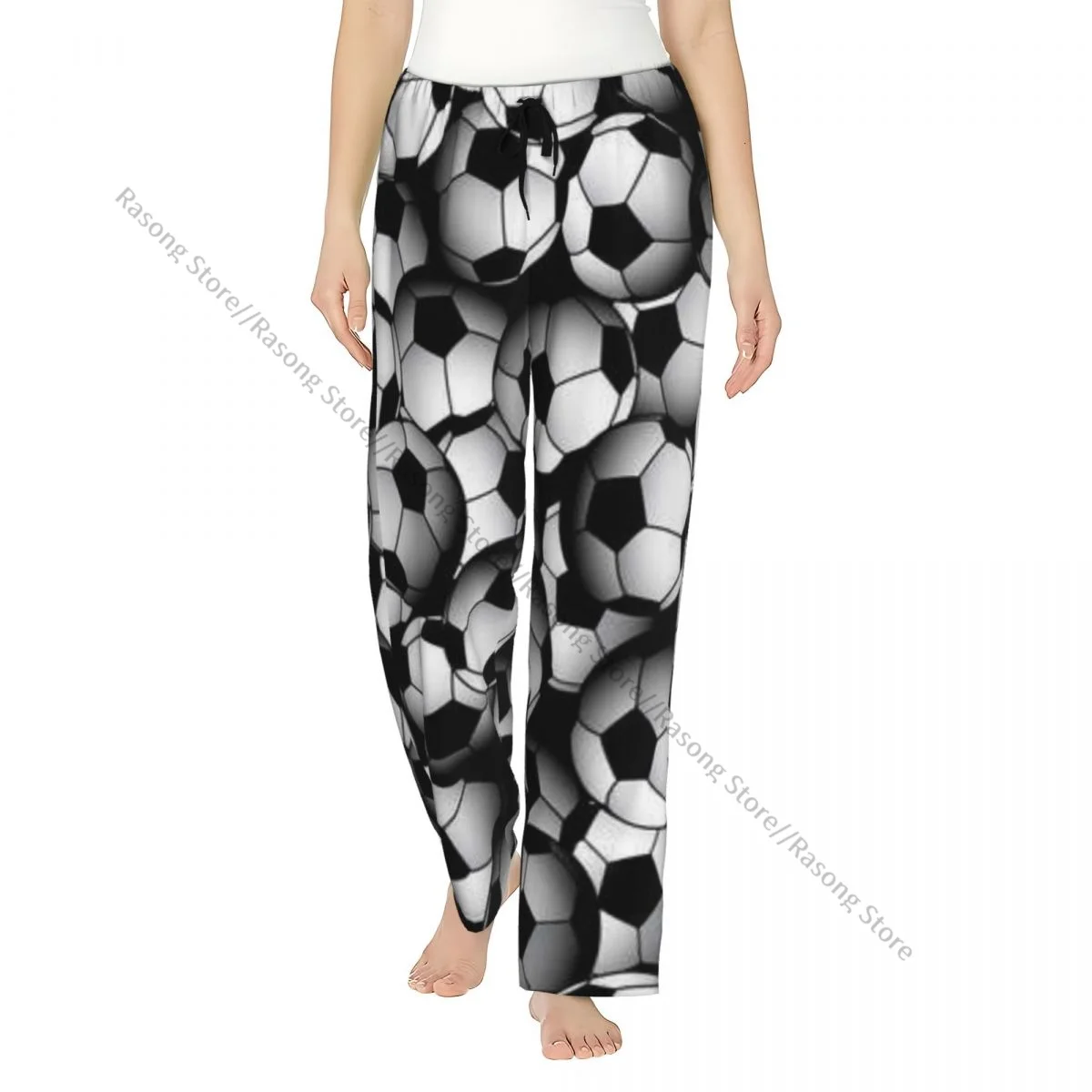 

Pajama Pants for Women Soccer Balls Sleep Bottoms Home Loungewear