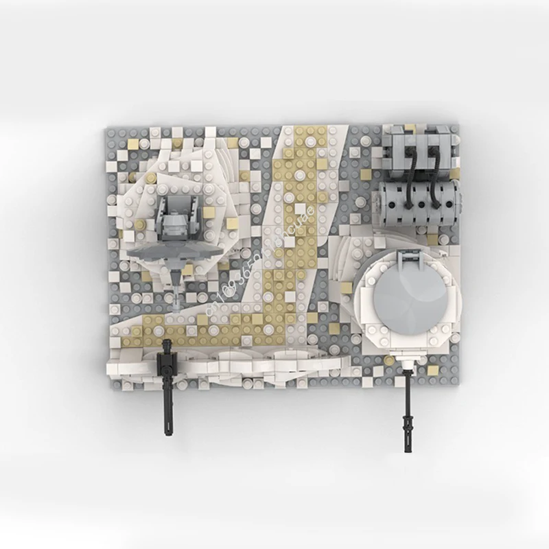 960 peças moc star batalha sw episódio 5 batalha em hoth (canões de rebela) modelo modular blocos de construção empilhamento tijolos criativos