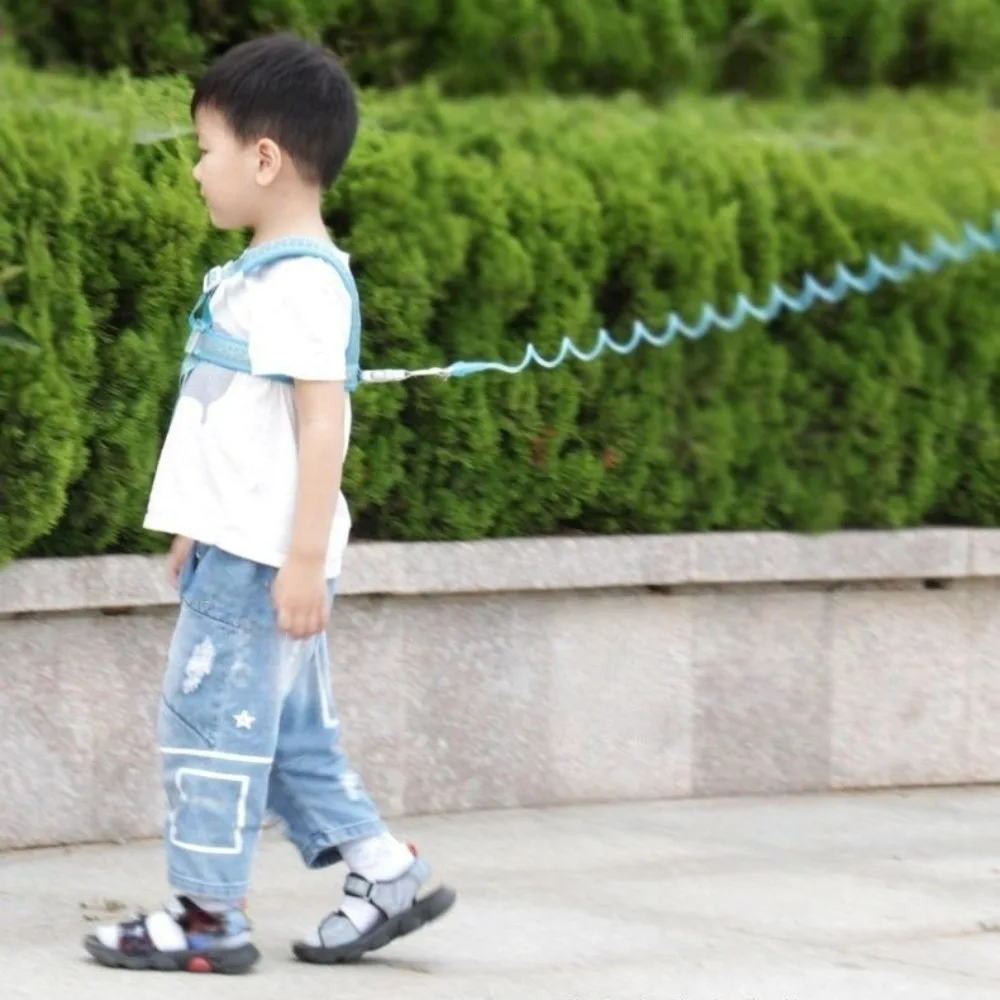 

Reflective Child Anti Lost Wrist Link 2in1 Harness&Bracelet Baby Walking Safety Strap 2m with Spring Rope
