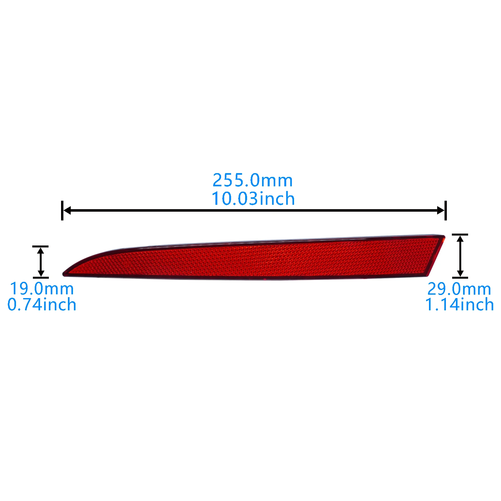 ANGRONG 1X Czerwony reflektor tylnego zderzaka lewy N/S do 2008-12 SEAT IBIZA 6J 5D Hatchback