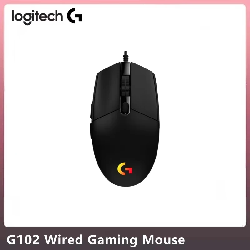 

Logitech G102 RGB Gaming Mouse USB Wired 8000DPI Rainbow Optical Effect for PC Mac Laptop Computer Peripherals