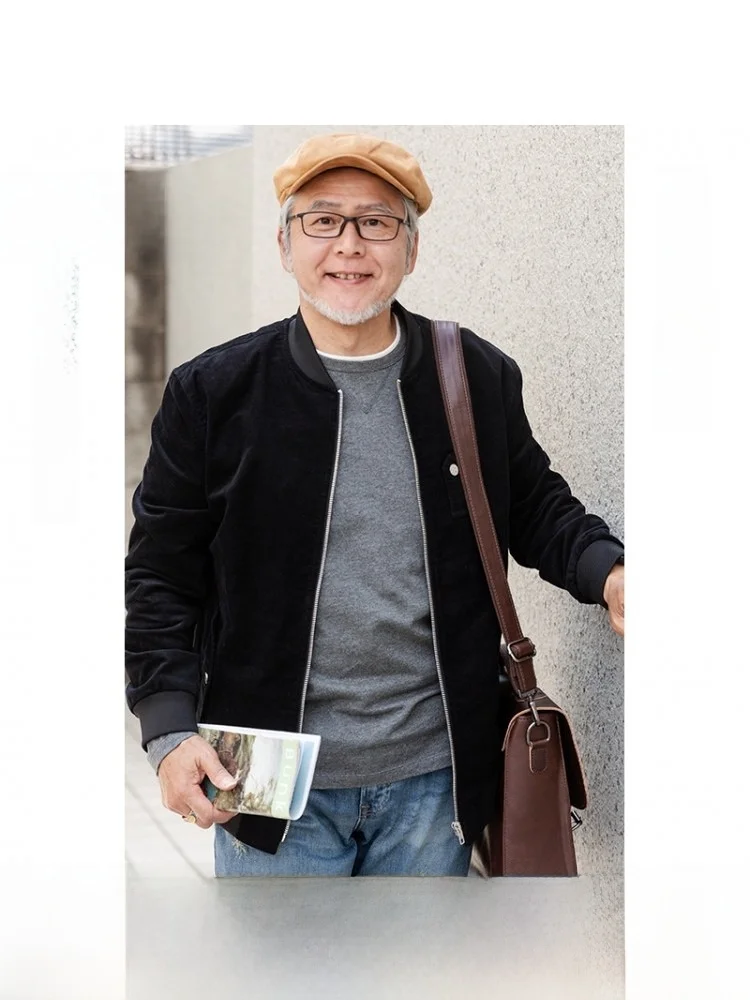 

Куртка свободного кроя с бейсбольным воротником для мужчин среднего и старшего возраста, осенняя, удобная, из хлопка и полиэстера, на молнии