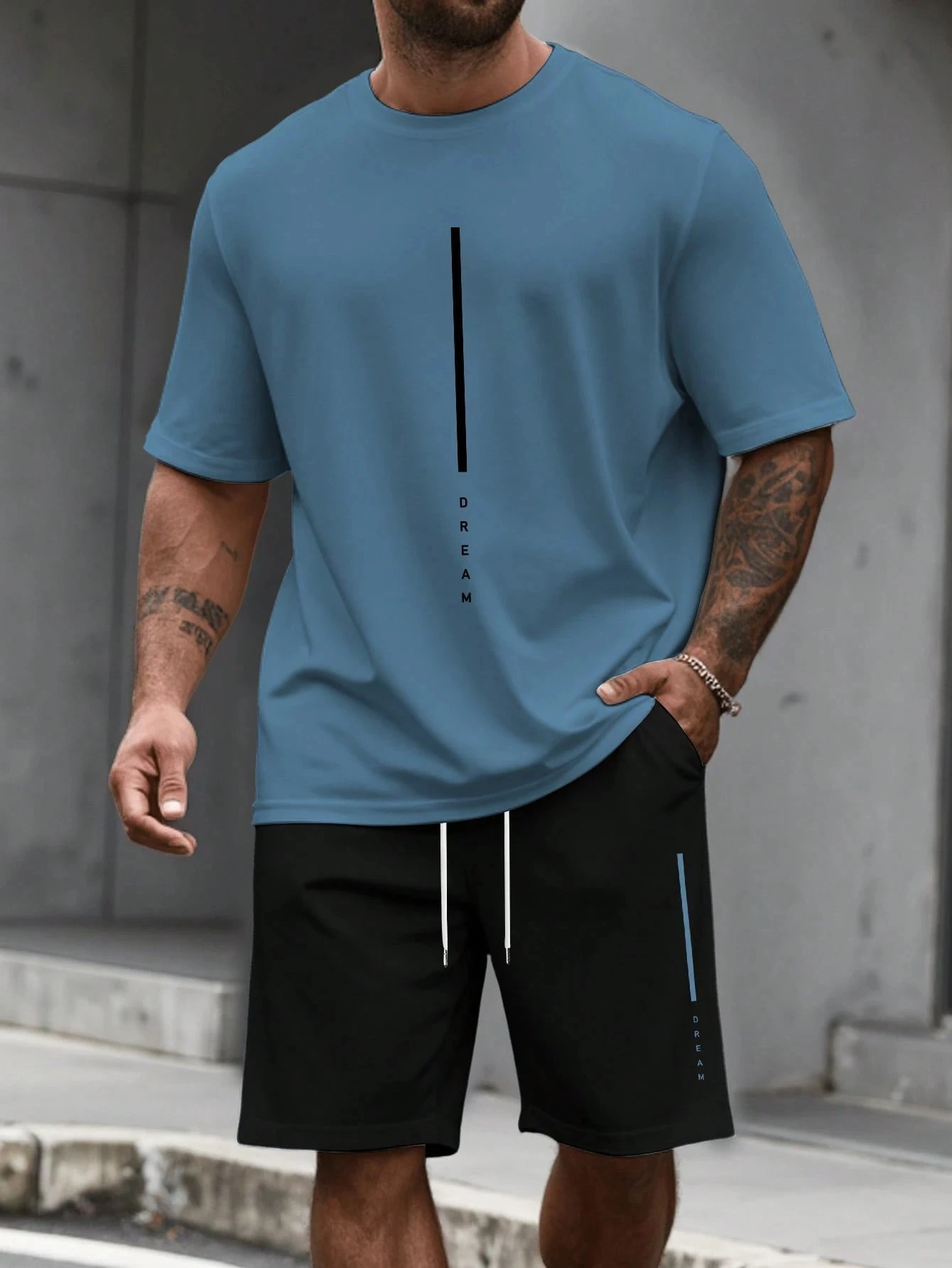 

Простой уличный модный мужской костюм с коротким рукавом, уличная футболка с круглым вырезом, повседневные удобные шорты, мужские футболки, костюмы для одежды