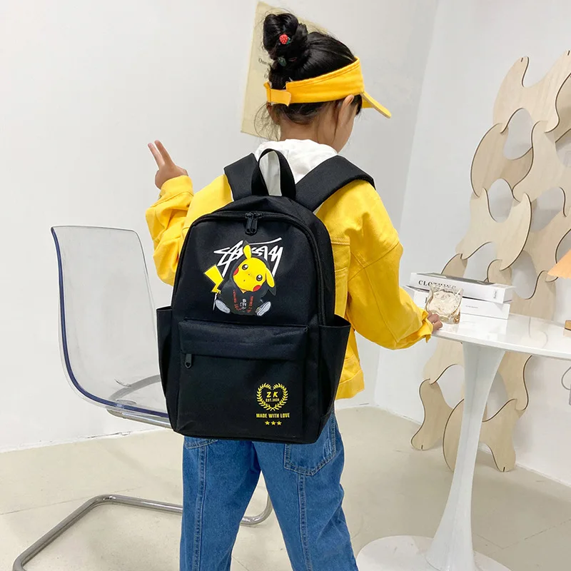 Pokemon Pikachu Backpack Anime Cartoon Bookbags Big Pocket Monster Capacity Travel Bag Teenagers Schoolbag Storage Bag Gift