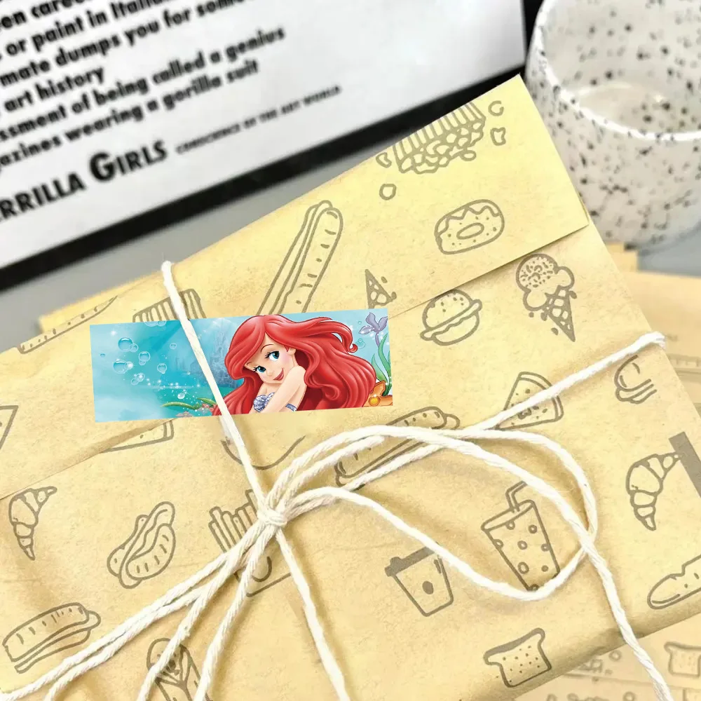 Rolo de Adesivos da Disney com 120 Peças, Adesivos DIY para Selar, Fita de Scrapbooking para Decoração de Telefone, Caderno e Bagagem