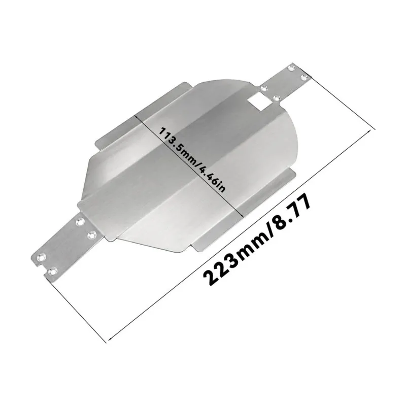 WOWFU-For MJX 1/16 RC Car 16212 16213 16218 Stainless Steel Chassis Armor Skid Plate Set Upgrades For Enhanced Protection